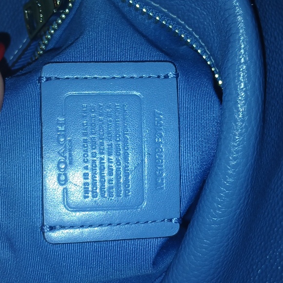 Coach Abby Blue Leather Shoulder Bag with Silver Accents - Picture 9 of 9